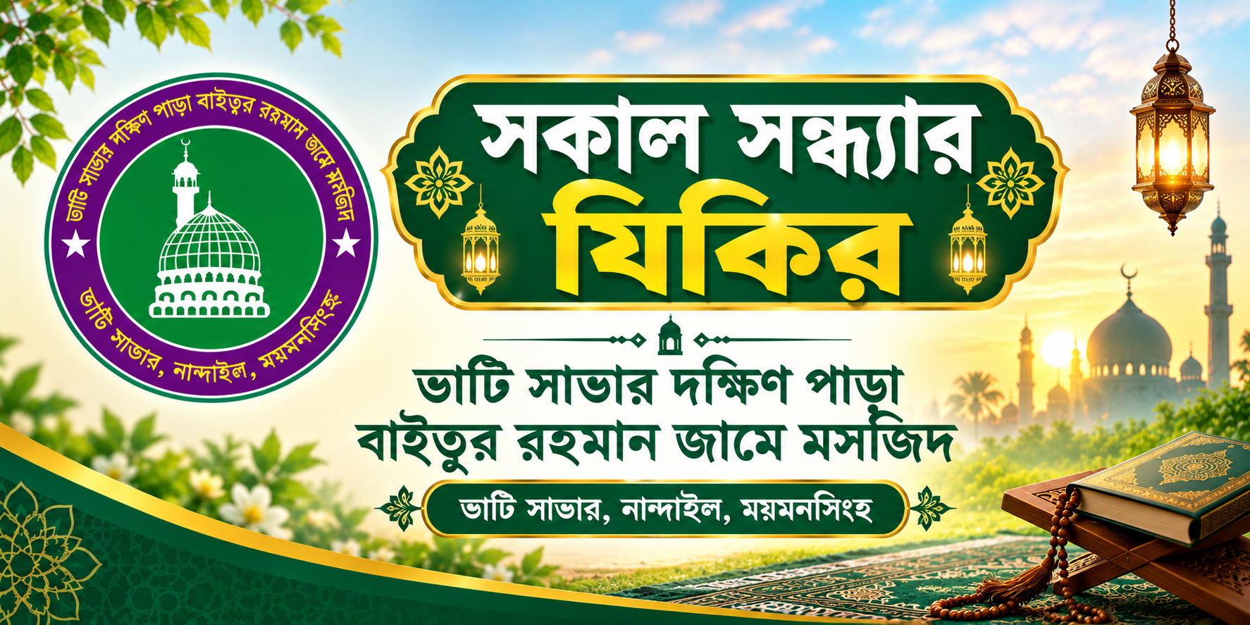 সকাল – সন্ধ্যার দু’আ ও যিকর